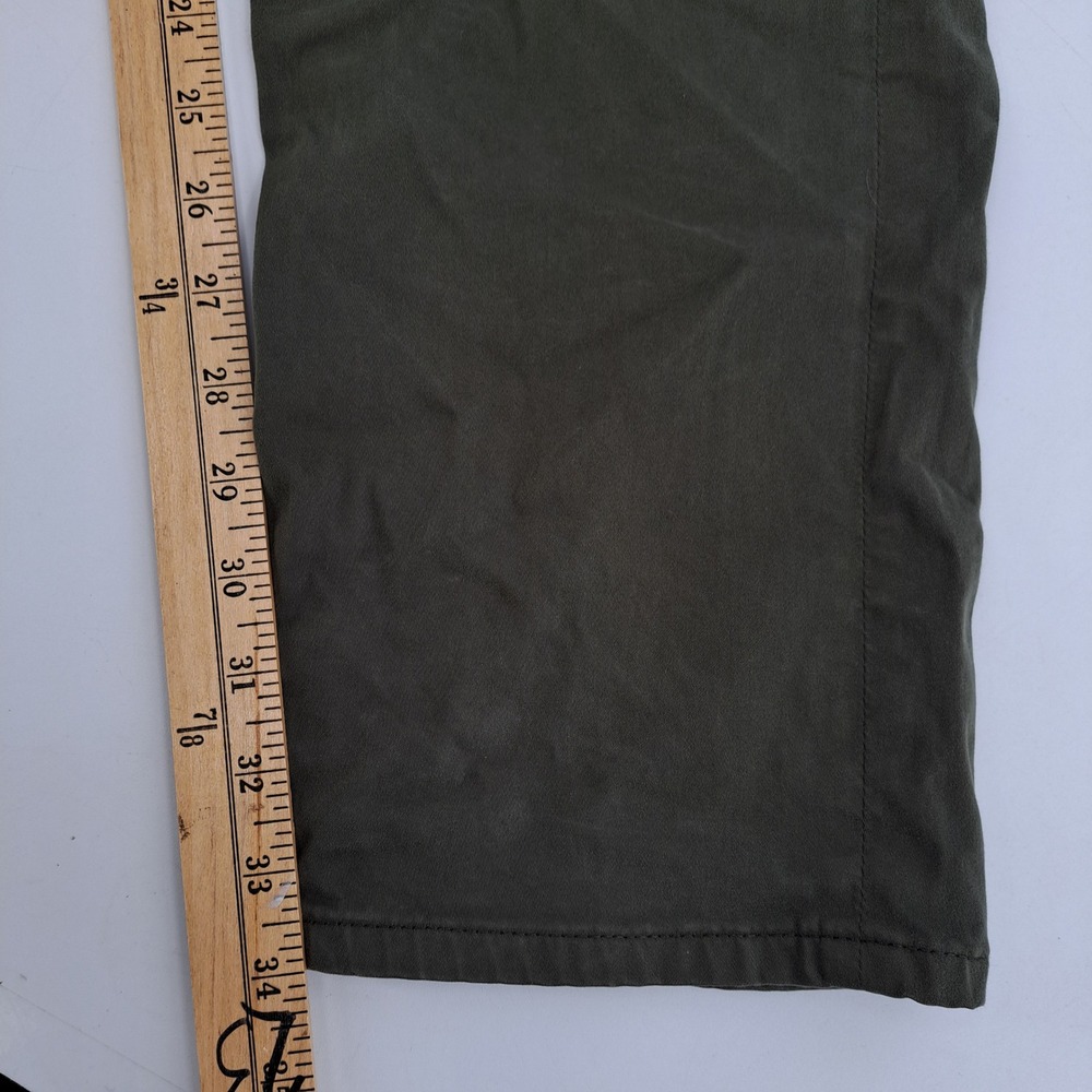 Adriano Goldschmied Everett Slim Straight Pants Mens 35x34 Italian Olive Green - Picture 7 of 12